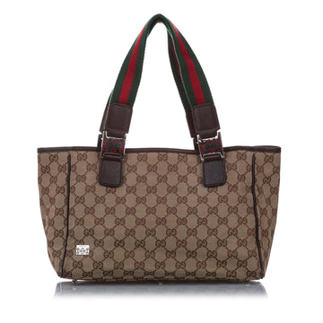 Gucci CS Canvas Web Tote Bag (SHG-15279)