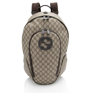 Gucci GG Supreme Interlocking G Medium Backpack (SHF-QiGfpu)