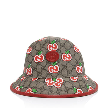 Gucci GG Supreme Les Pommes Bucket Hat - Size M (SHF-g323CS)