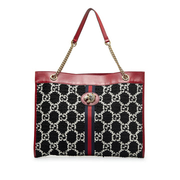 Gucci GG Tweed Rajah Web Tote (SHG-skW4za)