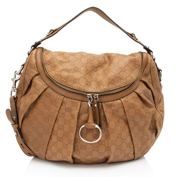 Gucci Guccissima Leather Icon Bit Hobo (SHF-j0ECTS)