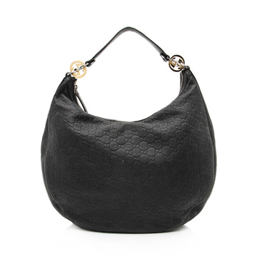 Gucci Guccissima Leather Twins Medium Hobo (SHF-23161)