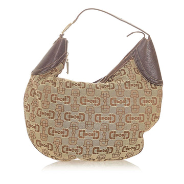 G*G Horsebit Canvas Hobo Bag (SHG-19552)