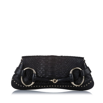 G*G Horsebit Python Leather Chain Baguette (SHG-18847)
