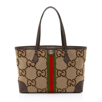 Gucci Jumbo GG Canvas Ophidia Medium Tote (SHF-nLNam4)