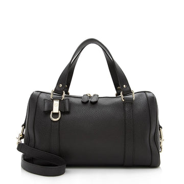 G*G Leather Duchessa Medium Boston Bag (SHF-14212)