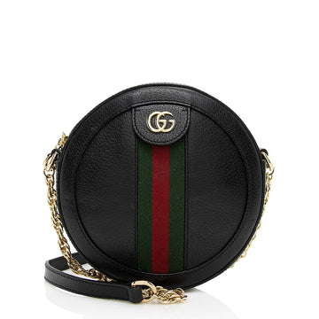 G*G Leather Ophidia Round Mini Shoulder Bag (SHF-14116)