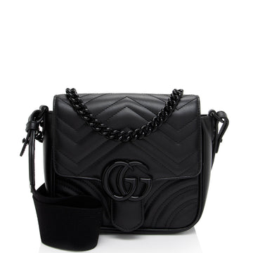 Gucci Matelasse Leather GG Marmont Square Shoulder Bag (SHF-43SCt3)
