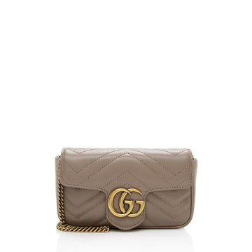 G*G Matelasse Leather CS Marmont Super Mini Bag (SHF-14494)