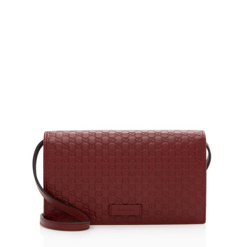 G*G MicroG*Gssima Leather Wallet Crossbody Bag (SHF-14427)