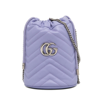 Gucci Mini GG Marmont Matelasse Bucket Bag (SHG-ECNll5)