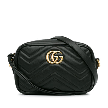 Gucci Mini GG Marmont Matelasse Crossbody Bag (SHG-FuNYR9)