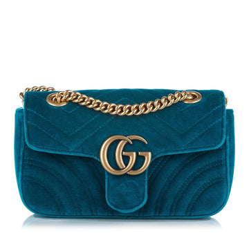 G*G Mini CS Marmont Matelasse Velvet Crossbody Bag (SHG-19909)