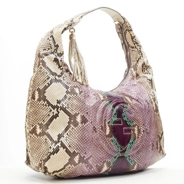 GUCCI GRAPE MULTICOLOR PYTHON SOHO SHOULDER BAG
