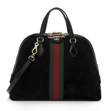 G*G Suede Ophidia Top Handle Medium Satchel (SHF-14340)