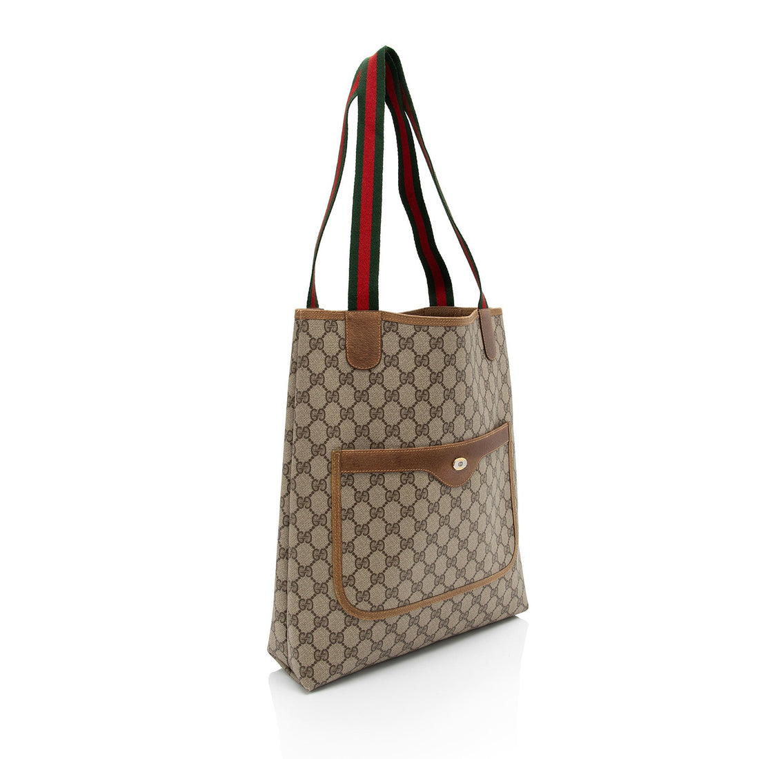 Gucci Vintage GG Plus Web Tote (SHF-2zXCOT)