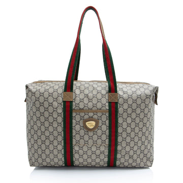Gucci Vintage GG Plus Web Travel Tote (SHF-eJxKkp)