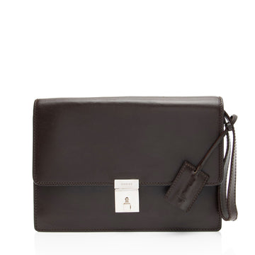 Gucci Vintage Leather Padlock Wristlet