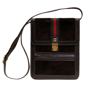 GUCCI VINTAGE WEB CROSSBODY MESSENGER BAG