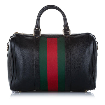 G*G Web Leather Boston Bag (SHG-19002)