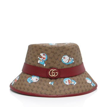 Gucci X Doraemon Micro GG Canvas Bucket Hat - Size M (SHF-SSQrP9)