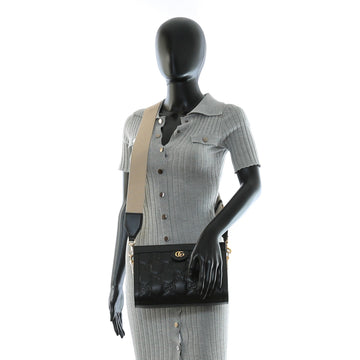 GUCCI EC Matelassé Small Clutch On Chain-Black