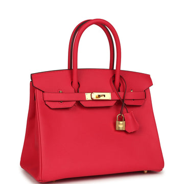 Hermes Birkin 30 Rose Extreme Epsom Gold Hardware