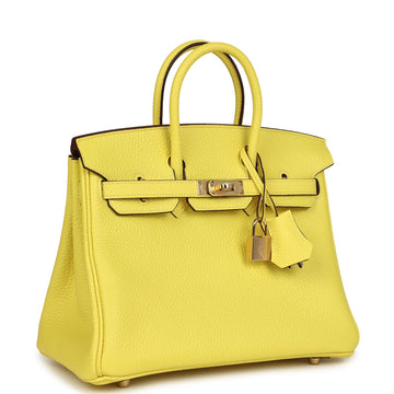 Hermes Special Order (HSS) Birkin 25 Lime Verso Clemence Rose Gold Hardware