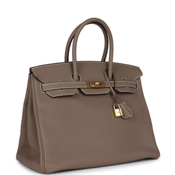 Hermes Birkin 35 Etoupe Togo Gold Hardware