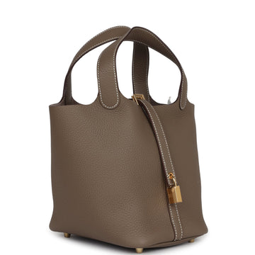 Hermes Picotin Lock 18 Etoupe Clemence Gold Hardware