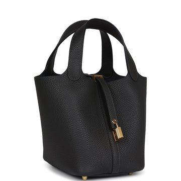 Hermes Picotin Lock 18 Dark Bronze Clemence Gold Hardware