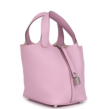 Hermes Picotin Lock 18 Mauve Sylvestre Clemence Palladium Hardware