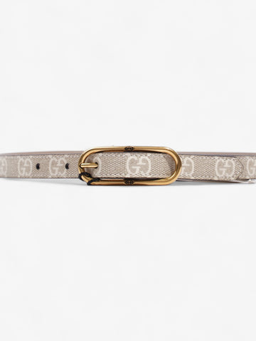 Gucci Jackie 1961 Thin Belt Beige And White EC Supreme Coated Canvas 60cm 24"