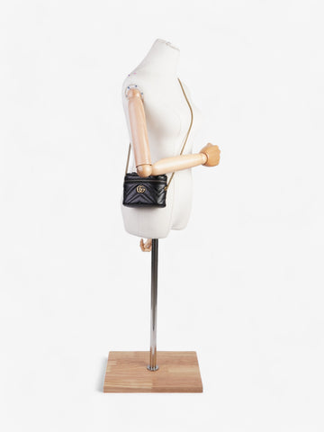 Gucci EC Marmont Vanity Black Matelasse Leather Mini