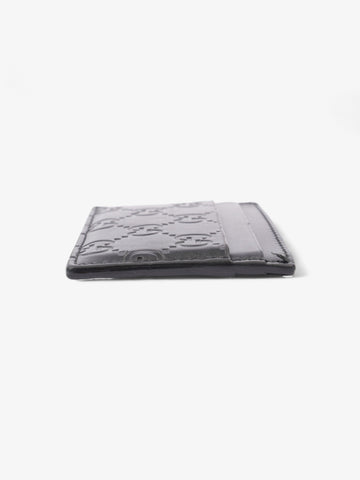 Gucci Guccissima Card Holder Black Empreinte Leather