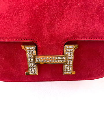 HERME?S CONSTANCE 18 ROUGE SHOULDER BAG