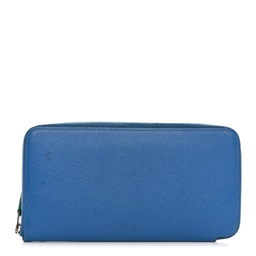 HERME?S EPSOM LEATHER SILK'IN LONG ZIP AROUND WALLET IN ZANZIBAR