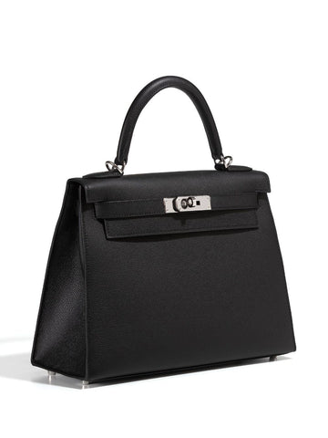 HERME?S PHW KELLY 32 SWIFT LEATHER SHOULDER BAG