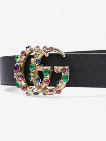 Gucci EC Marmont Crystal Belt Black / Gold / Multicoloured Leather 75cm / 30"