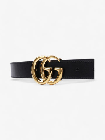 Gucci EC Marmont Thin Belt Black / Gold Leather 85cm / 34"