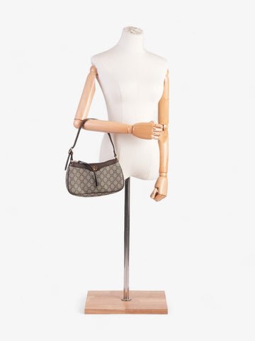 Gucci Ophidia Beige And Ebony EC Supreme Coated Canvas Small