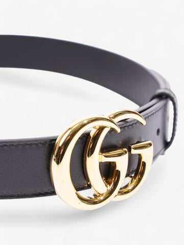 Gucci CS Marmont Belt Black / Gold Leather 70cm / 28"
