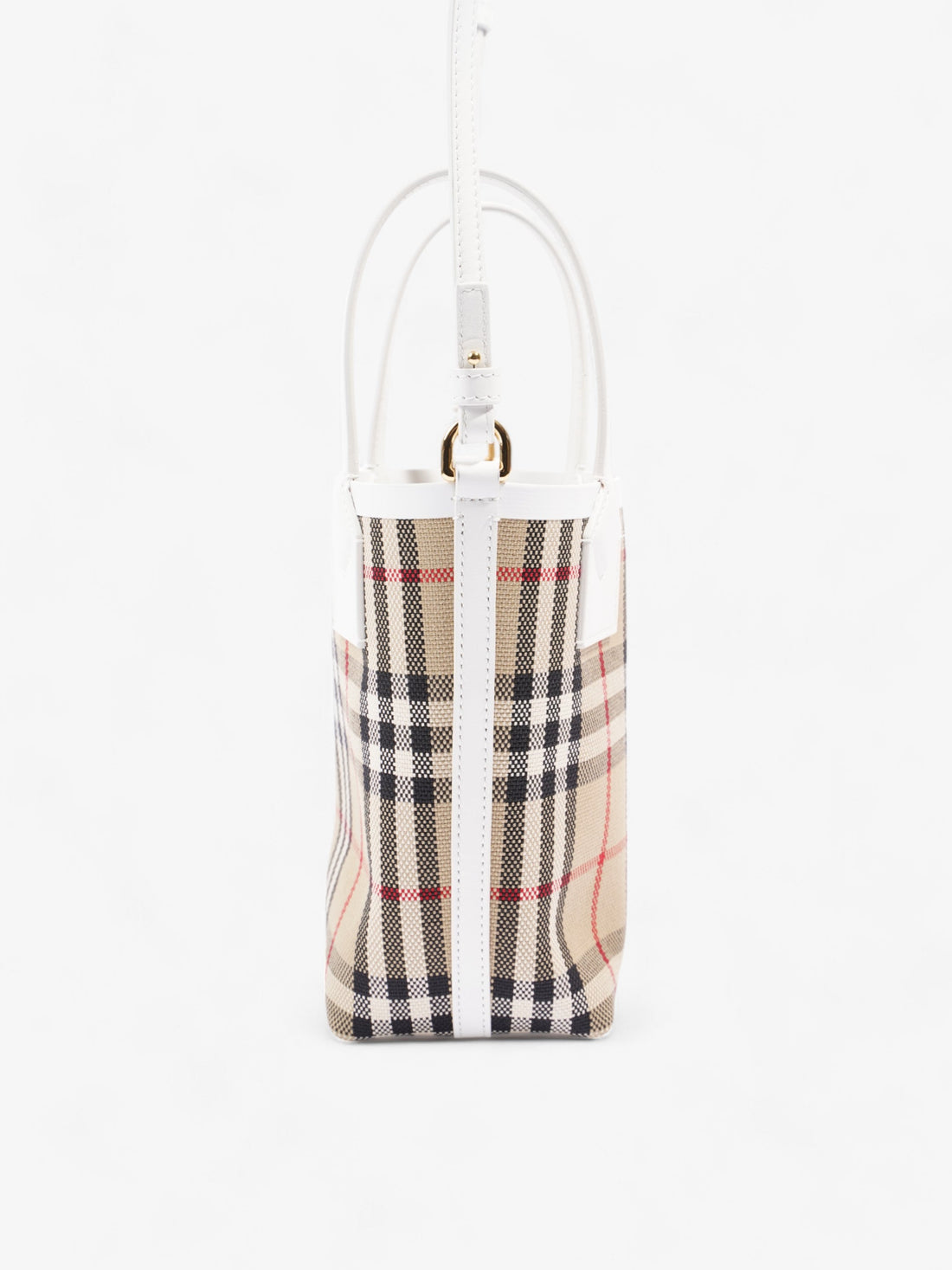 Burberry London Tote Archive Beige / White Cotton Mini