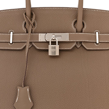 HERME?S TOGO LEATHER BIRKIN 30 ETOUPE HANDBAG