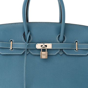 HERME?S TOGO BIRKIN 35 IN BLUE JEAN-HS