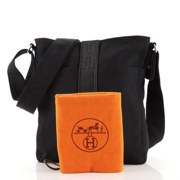 HERME?S ACAPULCO MEDIUM LEATHER NYLON MESSENGER BAG