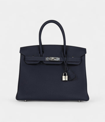 Hermès Birkin 30 Bleu Nuit Togo Palladium Hardware