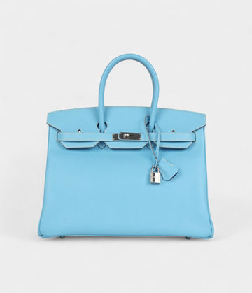 Hermès Birkin 35 Bleu Celeste Candy Epsom Palladium Hardware