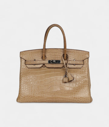 Hermès Birkin 35 Poussiere Matte Alligator Palladium Hardware