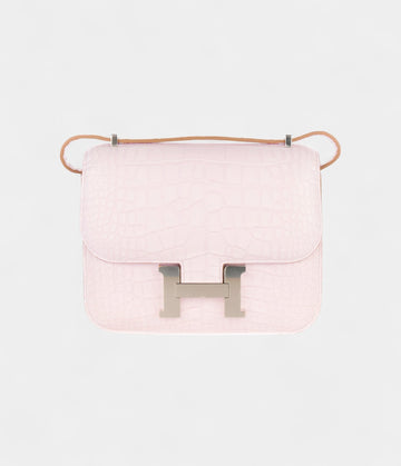 Hermès Constance 18 Mauve Pale Matte Alligator Palladium Hardware